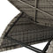 vidaXL - Ligbed - met - donkergrijs - kussen - poly - rattan - grijs