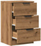 vidaXL - Nachtkastjes - 2 - st - 40x36x65cm - bewerkt - hout - artisanaal - eikenkleur