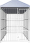 vidaXL - Hondenkennel - voor - buiten - met - dak - 450x150x200 - cm