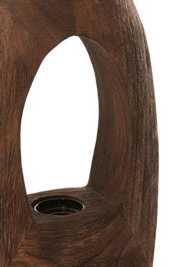 Light & Living Tafellamp Carini - Mangohout - 25cm - Bruin