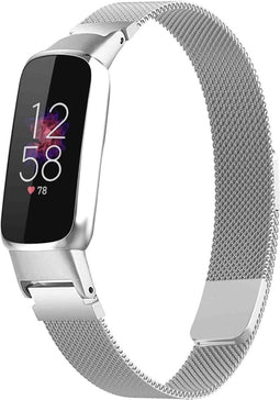 imoshion Milanees magnetisch bandje - Geschikt voor Fitbit Luxe - Zilver - M