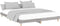 vidaXL - Bedframe - bewerkt - hout - grijs - sonoma - eikenkleurig - 180x200 - cm