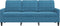 vidaXL - Driezitsbank - 180 - cm - fluweel - blauw