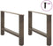 vidaXL - Salontafelpoten - 2 - st - 70x(42-43) - cm - staal - naturel