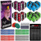 Peter Wright - Accessory Pack - 4 sets flights 4 sets nylon shafts aluminium shafts (1 pack)