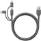GP CY1N - 3-in-1 USB-laadkabel - Micro-USB Lightning USB-C - Grijs