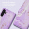 iMoshion Hoesje Geschikt voor Samsung Galaxy A14 (5G) / A14 (4G) Hoesje Met Pasjeshouder - iMoshion Design Bookcase smartphone - Paars / Purple Marble