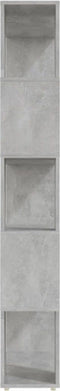 vidaXL-Boekenkast/kamerscherm-80x24x155-cm-spaanplaat-betongrijs