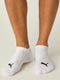 PUMA Unisex Sneakersokken - 3-pack - Maat 35-38 - Wit (3-pack)