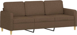 vidaXL - Driezitsbank - 180 - cm - stof - bruin