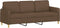vidaXL - Driezitsbank - 180 - cm - stof - bruin