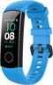 iMoshion Bandje Geschikt voor Honor Band 4 - iMoshion Siliconen band zwarte gesp met design met installatiehulp - Blauw