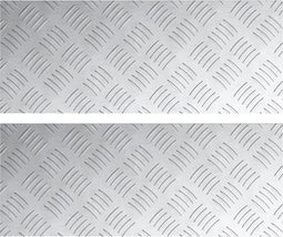 vidaXL - Aluminium - Checker - Platen - Set - van - 2 - Antislip - 20x50 - cm