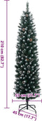 vidaXL - Kunstkerstboom - smal - met - 300 - LED's - 210 - cm