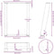 vidaXL - Salontafelpoten - 2 - st - U-vormig - 38x(42-43) - cm - staal - antraciet