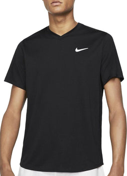 Nike Court Dry Sportshirt - Dri-FIT - zwart - wit - Maat XXL