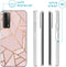 iMoshion Hoesje Geschikt voor Huawei P Smart (2021) Hoesje Siliconen - iMoshion Design hoesje - Roze / Meerkleurig / Goud / Pink Graphic