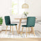 vidaXL - Eetkamerstoelen - 2 - st - stof - donkergroen