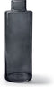 Jodeco Bloemenvaas Willem - transparant smoke glas - 11,5 x 26 cm - fles vorm vaas