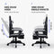Stane ST-0029 - Ergonomische Gamestoel - Verstelbaar met Voetsteun - Zwart/Wit