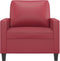 Fauteuil 60 cm kunstleer wijnrood