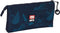 Pennenetui met 3 vakken Eckō Unltd. Peaks Marineblauw (22 x 12 x 3 cm)