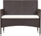 vidaXL - Tuinbank - met - kussen - poly - rattan - bruin