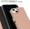 Selencia iPhone 14 - Echt Lederen Bookcase - 3 Pashouders - Dusty Pink (iPhone 14) Zwart