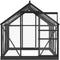 vidaXL - Vervangend - frame - tuinkas - 155x103x191 - cm - aluminium - antraciet