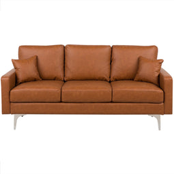 GAVLE - Driezitsbank - Bruin - Kunstleer