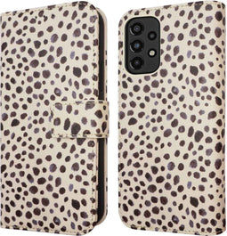 iMoshion Hoesje Geschikt voor Samsung Galaxy A33 Hoesje Met Pasjeshouder - iMoshion Design Bookcase smartphone - Meerkleurig / Black And White Dots