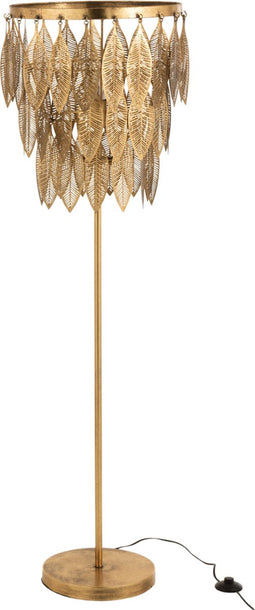 J-Line Staanlamp Bladeren Metaal Goud