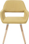 CHICAGO - Eetkamerstoel - Mosterdgeel - Polyester