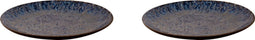 Palmer Bord Lester 21 cm Zwart Blauw Stoneware 2 stuks