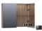 Brauer Dual 80 Spiegelkast - 80 cm - Legno Viola