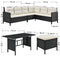 Juskys Manacor - Loungeset - Hoekbank met fauteuil - Zwart/crème