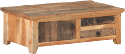 vidaXL - Salontafel - 90x50x31 - cm - massief - gerecycled - hout