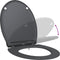 vidaXL - Snelle - Afneembare - Toiletbril - met - Softclose - Duroplast - Antra