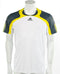 adidas Barricade Crew Tee - Sportshirt - Heren - Maat M - Wit;Grijs;Geel