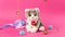 Trudi Knuffel Kitten Brad 24 Cm Pluche Wit/grijs