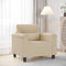 vidaXL - Fauteuil - 60 - cm - microvezelstof - crèmekleurig
