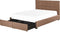 ROCHELLE - Bed opbergruimte - Bruin - 160 x 200 cm - Polyester