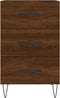 vidaXL - Nachtkastje - 40x40x66 - cm - bewerkt - hout - bruin - eikenkleur