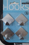 Storage Solutions RVS Haakjes 4 Stuks Assorti