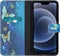 iMoshion Hoesje Geschikt voor iPhone 13 Pro Hoesje Met Pasjeshouder - iMoshion Design Softcase Bookcase - Blauw / Blue Butterfly