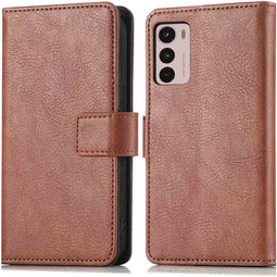 iMoshion Hoesje Geschikt voor Motorola Moto G42 Hoesje Met Pasjeshouder - iMoshion Luxe Bookcase - Bruin