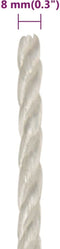 vidaXL - Werktouw - 8 - mm - 500 - m - polypropeen - wit