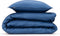 Zohome Dekbedovertrek Satinado - Effen Bedlinnen - 260x220 - Blauw - Dekbedhoes van 100% Katoen-Satijn