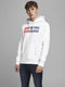 JACK&JONES ESSENTIALS JJECORP LOGO SWEAT HOOD - Heren Trui - Witte Logo met Capuchon - Maat L