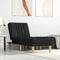 vidaXL - Chaise - longue - stof - zwart